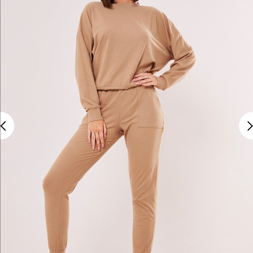 Camel Rib Soft Touch Loungewear Set - Picture 2 of 5